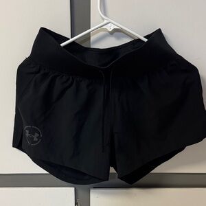 Under Armour Black Women's Athletic Running Shorts with Wide Waistband